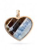 Owyhee Opal Heart Solid 925 Sterling Silver Pendant