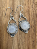 Moonstone Solid 925 Sterling Silver Earrings