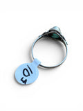 Caribbean Larimar Solid 925 Sterling Silver Ring 10.5