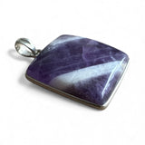 Chevron Amethyst Solid 925 Sterling Silver Pendant