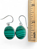 Malachite Solid 925 Sterling Silver Earrings