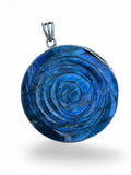 Rose carved Labradorite Solid 925 Sterling Silver Pendant