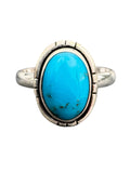 Kingman Turquoise Solid 925 Sterling Silver Ring 10