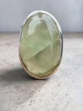 Prehnite Solid 925 Sterling Silver Ring 7