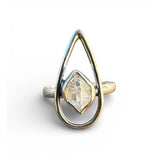 Herkimer Diamond Solid 925 Sterling Silver Ring 10