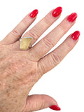 Libyan Glass Solid 925 Sterling Silver Ring Adjustable