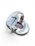 Kingman Purple Mojave Turquoise Solid 925 Sterling Silver Ring 7