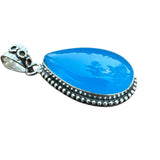 Blue Chalcedony Solid 925 Sterling Silver Pendant