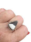 White Buffalo Solid 925 Sterling Silver Ring 9.5