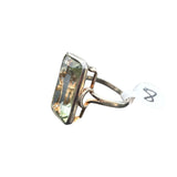 Prasiolite Green Amethyst Solid 925 Sterling Silver Ring 8