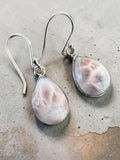 Natrolite Solid 925 Sterling Silver Earrings