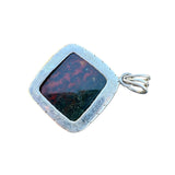 Faceted Bloodstone Solid 925 Sterling Silver Pendant