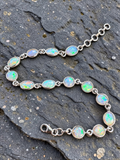 Ethiopian Opal Solid 925 Sterling Silver Bracelet