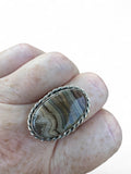 Crazy Lace Agate Solid 925 Sterling Silver Ring 10