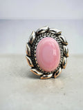 Pink Queen Conch Solid 925 Sterling Silver Ring 8.5