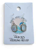 Rainbow Moonstone Solid 925 Sterling Silver Earrings