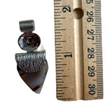Montana Agate & Citrine Solid 925 Sterling Silver Pendant