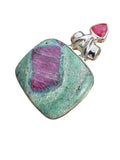 Ruby Fuchsite & Ruby Solid 925 Sterling Silver Pendant
