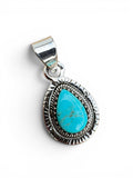 Mojave Turquoise Solid 925 Sterling Silver Pendant