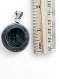 Moss Agate Silver Overlay Pendant