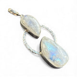 Rainbow Moonstone Solid 925 Sterling Silver Pendant