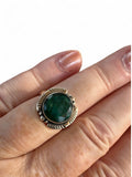 Emerald Solid 925 Sterling Silver Ring 6