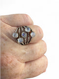Rainbow Moonstone Solid 925 Sterling Silver Ring 6