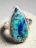 Blue Bird Azurite Solid 925 Sterling Silver Ring 7