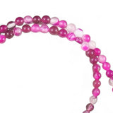 Pink Botswana Agate 4 mm Beaded Necklace