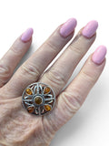 Baltic Amber Solid 925 Sterling Silver Ring 8