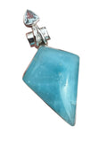 Smithsonite & Blue Topaz Solid 925 Sterling Silver Pendant