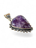 Amethyst Silver Overlay Pendant