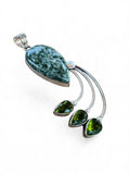 Tree Agate Silver Overlay Pendant