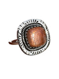 Sunstone Solid 925 Sterling Silver Ring 7