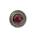 Garnet Solid 925 Sterling Silver Ring 8