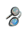 Ethiopian Opal Solid 925 Sterling Silver Ring ADJ