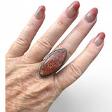 Sunstone Solid 925 Sterling Silver Ring – Size 9