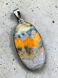 Bumblebee Jasper Solid 925 Sterling Silver Pendant