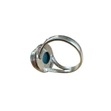 Caribbean Larimar Solid 925 Sterling Silver Ring 5