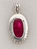 Ruby (synthetic) Silver Overlay Pendant