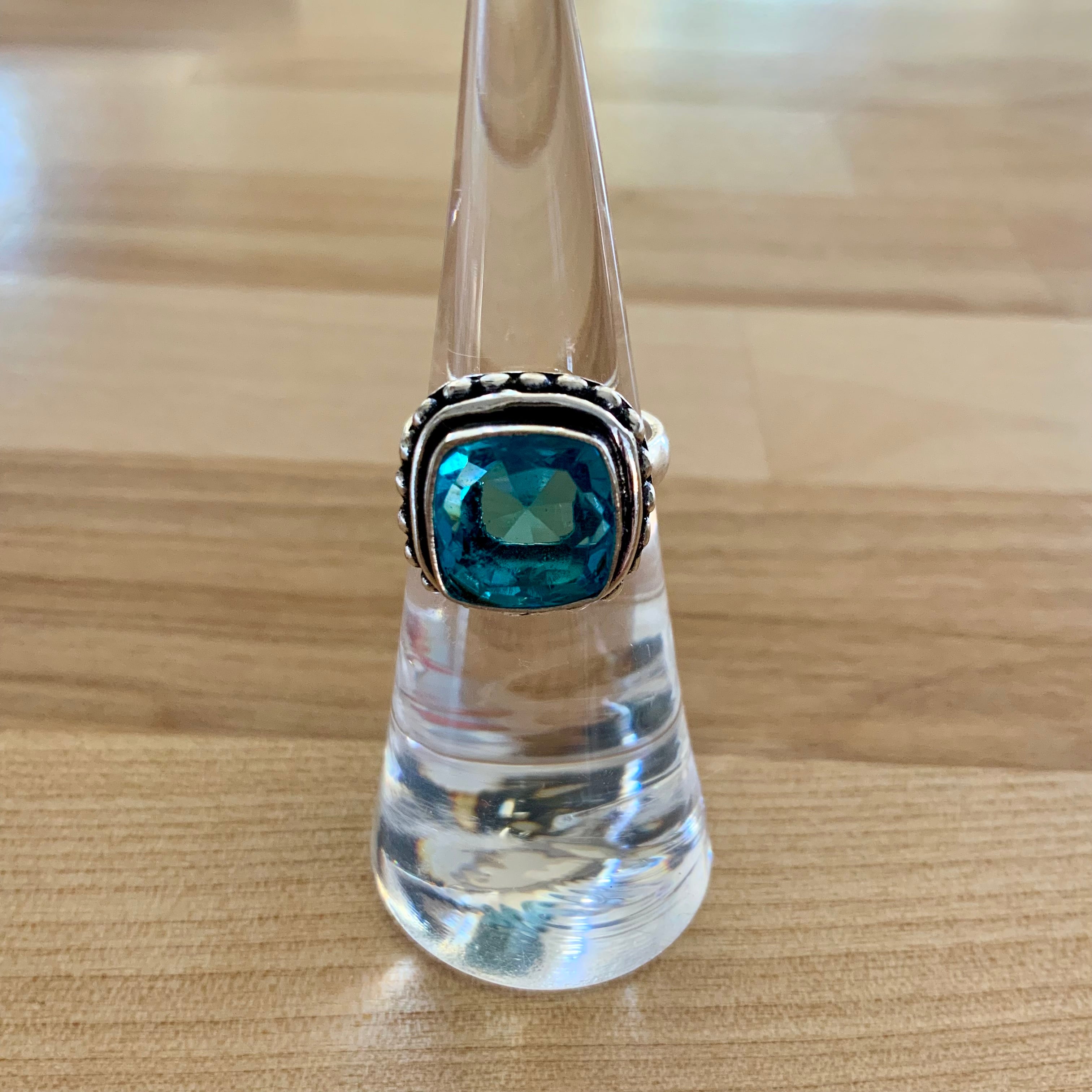 Blue Topaz Solid 925 Sterling Silver 4