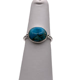 Kingman Blue Turquoise Solid 925 Sterling Silver Ring