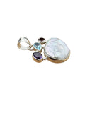 Pearl Multi-Stone Solid 925 Sterling Silver Pendant