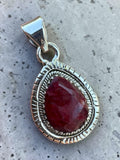 Ruby Solid 925 Sterling Silver Pendant