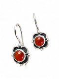 Carnelian Solid 925 Sterling Silver Earrings