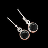 Faceted Black Onyx Solid 925 Sterling Silver Earrings