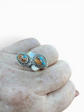 Kingman Turquoise & Spiny Oyster Solid 925 Sterling Silver Ring – Adjustable