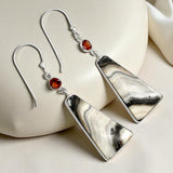 Prairie Agate Solid 925 Sterling Silver Earrings