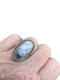 Dendritic Opal Solid 925 Sterling Silver Ring 6