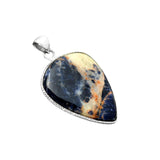Sodalite Solid 925 Sterling Silver Pendant